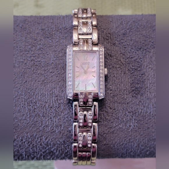 Citizen Eco-Drive Watch Women’s with Mother of Pearl and Swarovski Crystals - Picture 1 of 14